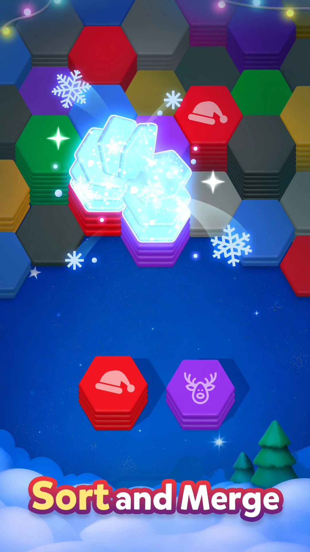 Hexa Merge: Tile Sort Puzzle screenshot