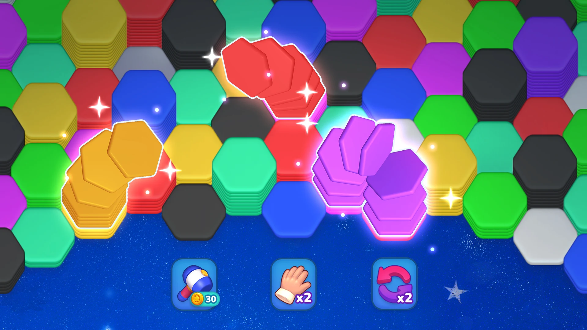 Hexa Merge: Tile Sort Puzzle screenshot